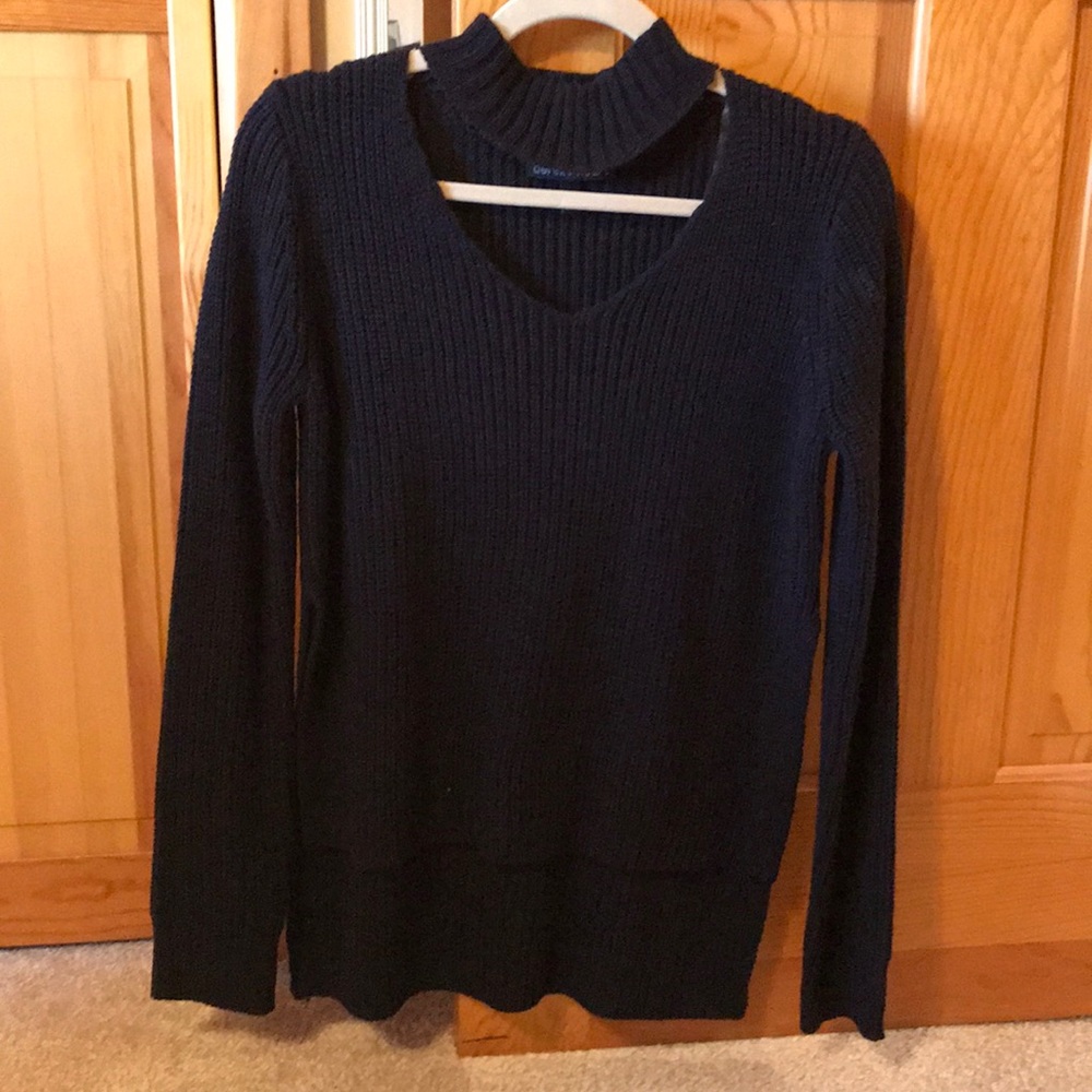 Brand new black open neck sweater